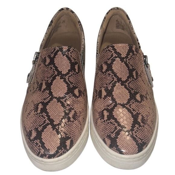 Naturalizer Hawthorn Snake Print Leather Slide Sneaker Loafers Side 7.5 - Picture 2 of 11